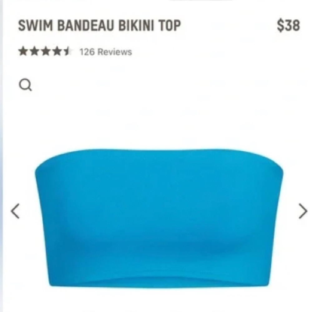 SKIMS Swim Bandeau Bikini Top SIZE S